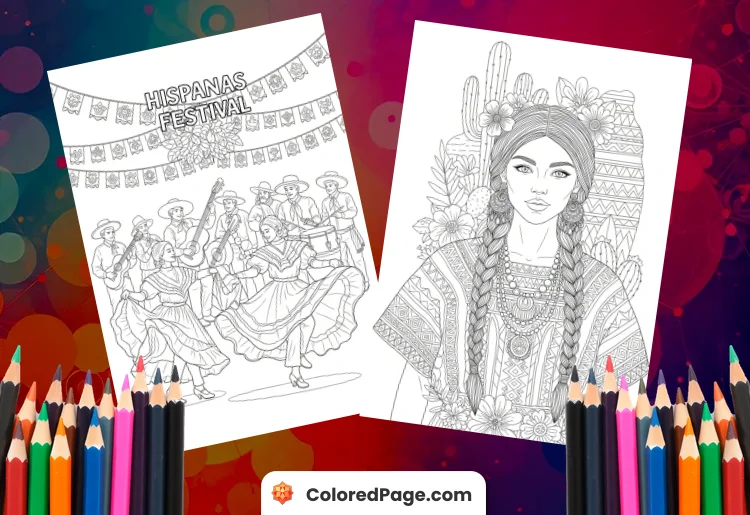 Hispanic Heritage Month Coloring Pages [Free PDF Printables]