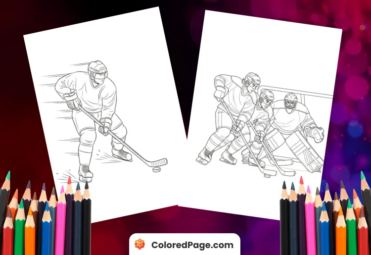Hockey Coloring Pages [Free PDF Printables]