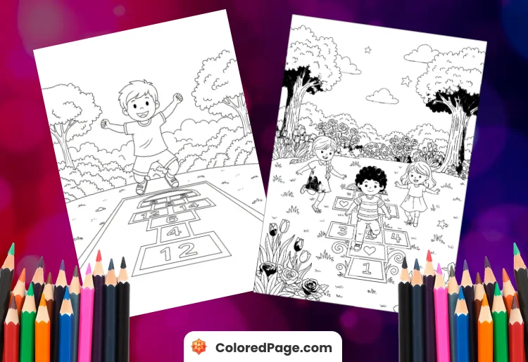 hopscotch coloring pages