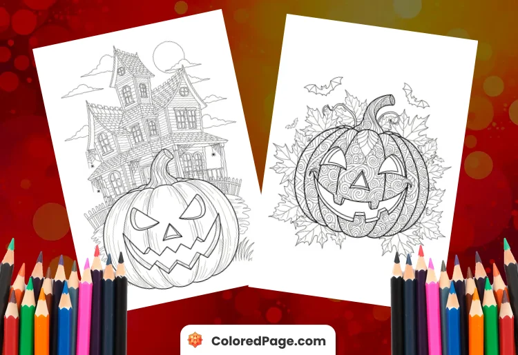 Jack O Lantern Coloring Page [Free PDF Printables]