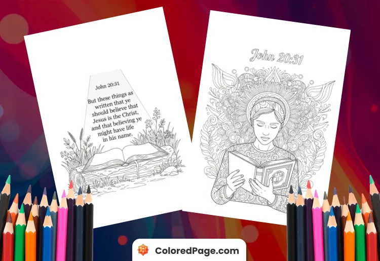 john 20:31 coloring page