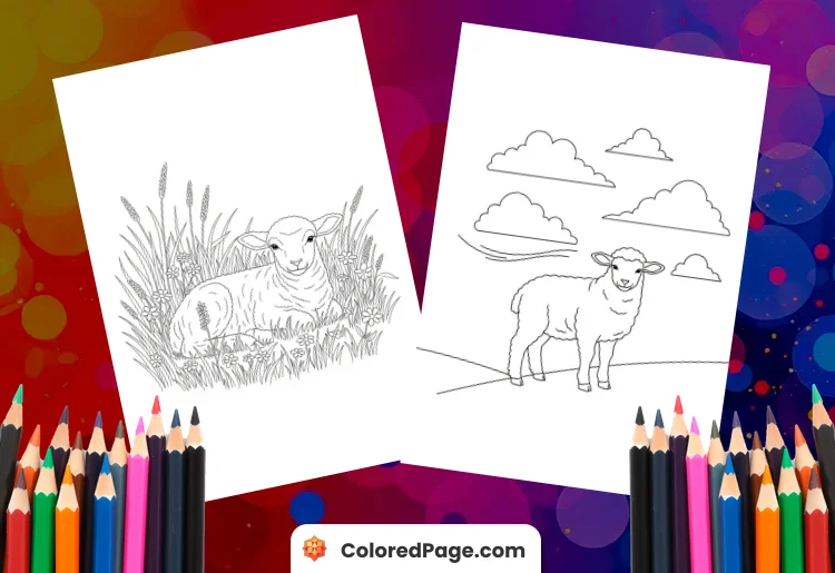 Lamb Coloring Page [Free PDF Printables]