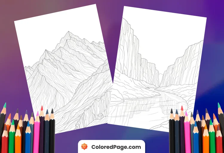 landforms coloring pages