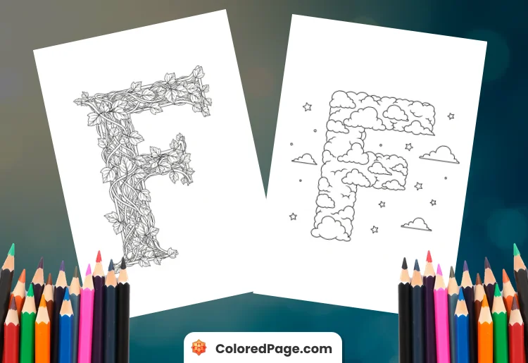 Letter F Coloring Page [Free PDF Printables]