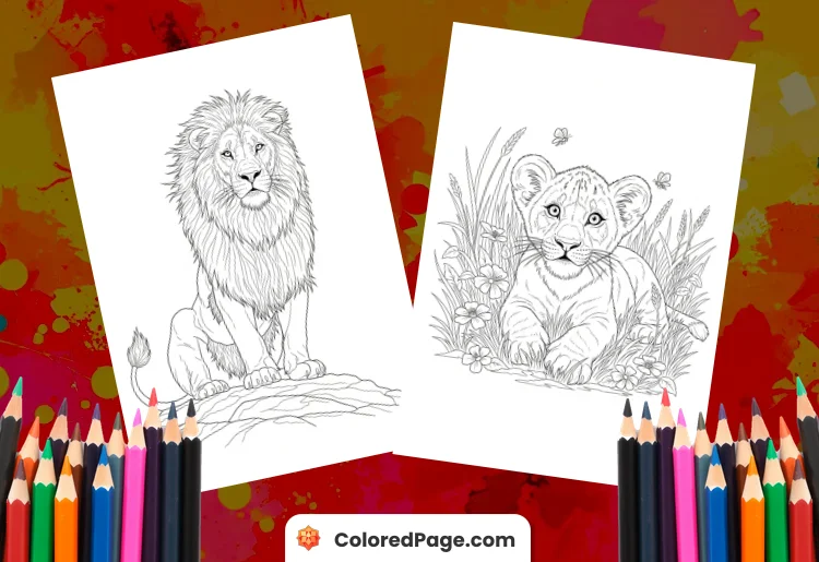 lion coloring pages