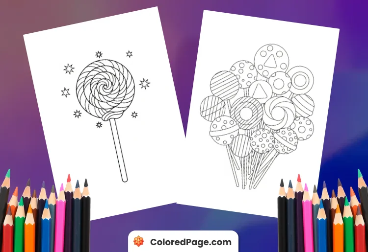 Lollipop Coloring Page [Free PDF Printables]