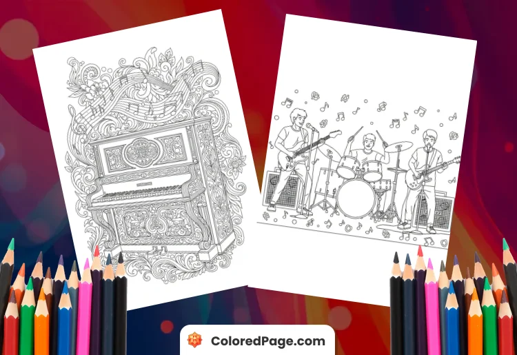 Music Coloring Pages [Free PDF Printables]