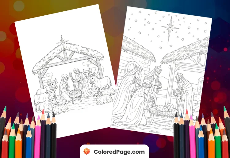 Nativity Coloring Pages [Free PDF Printables]