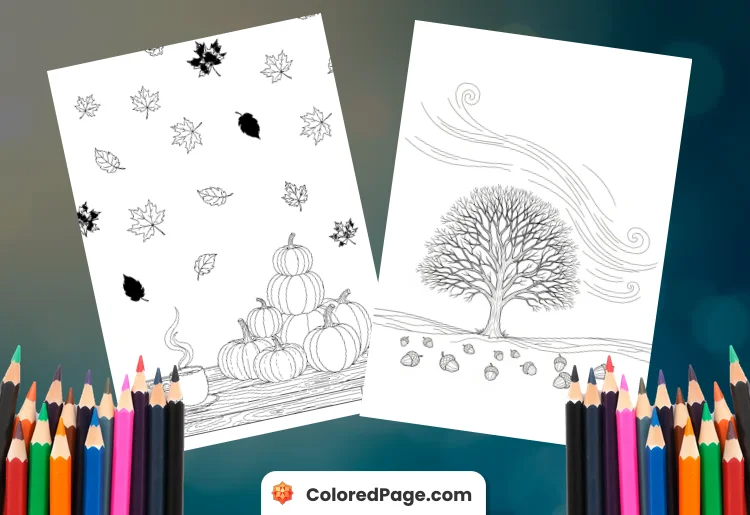 November Coloring Page [Free PDF Printables]