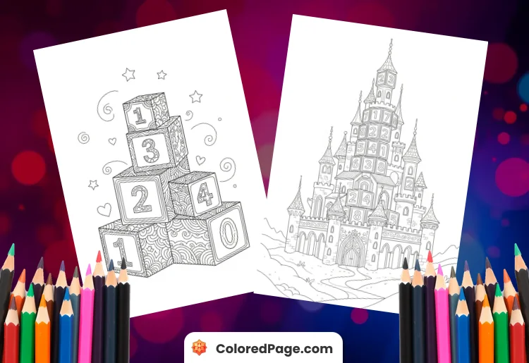 number block coloring pages