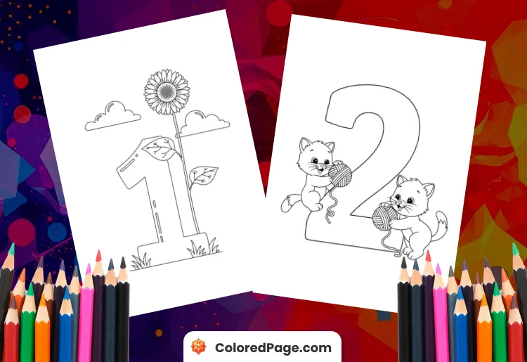 number coloring pages 1 20