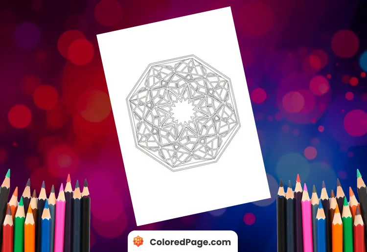 octagon coloring page