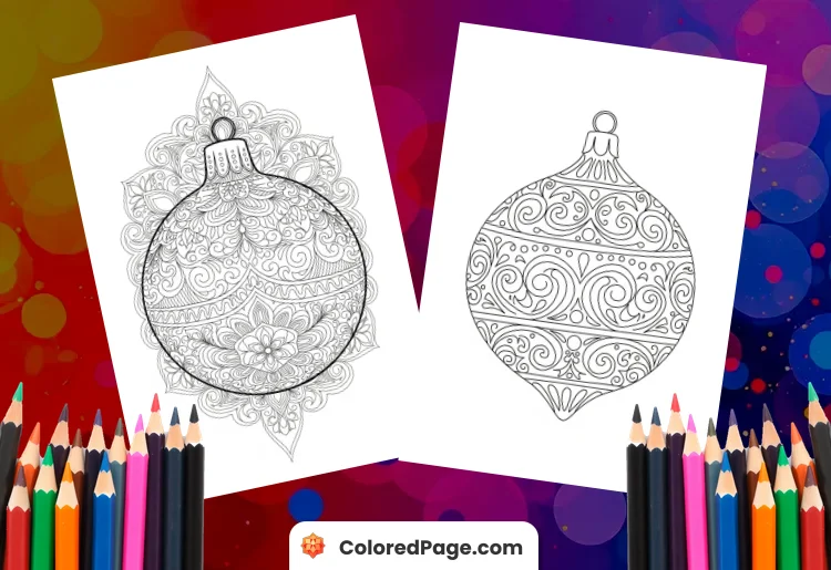 Ornament Coloring Page [Free PDF Printables]