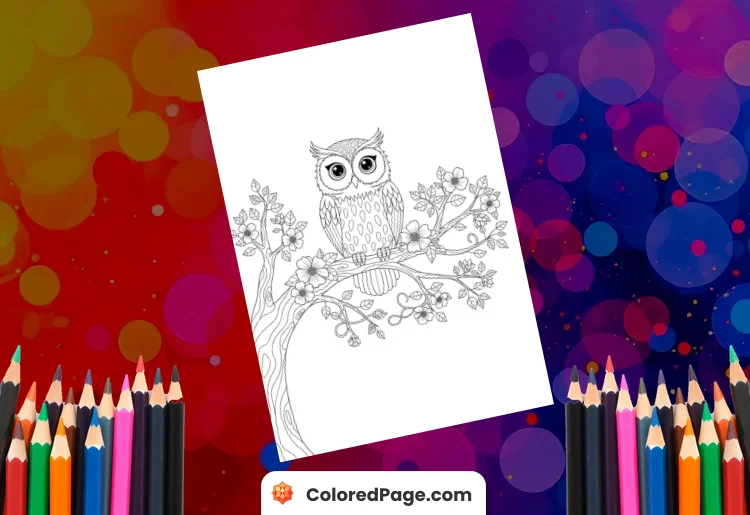 Owl Coloring Pages Colored [Free PDF Printables]