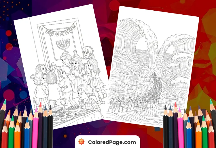 Passover Coloring Pages [Free PDF Printables]