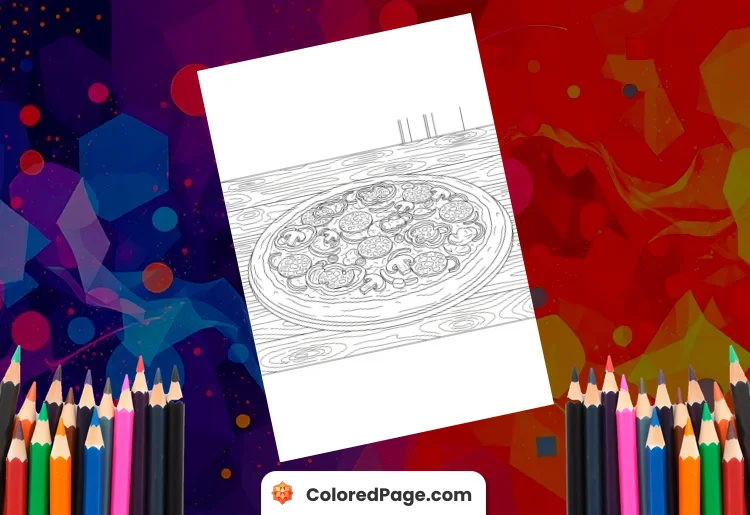 pizza coloring pages