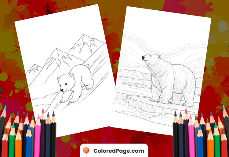 Polar Bear Coloring Pages [Free PDF Printables]