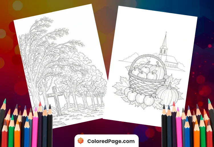 printable fall bible coloring pages