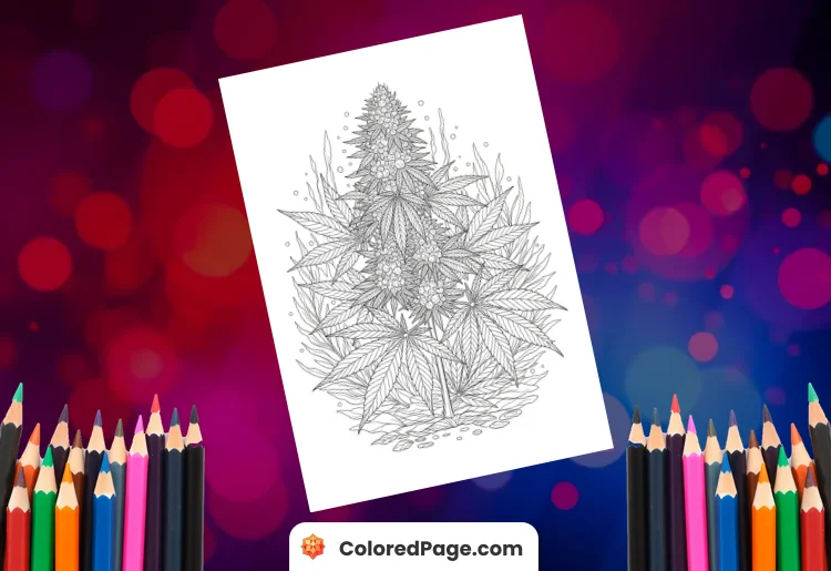 printable weed coloring pages