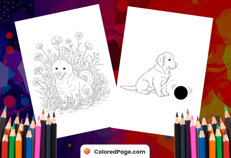 puppy coloring pages printable