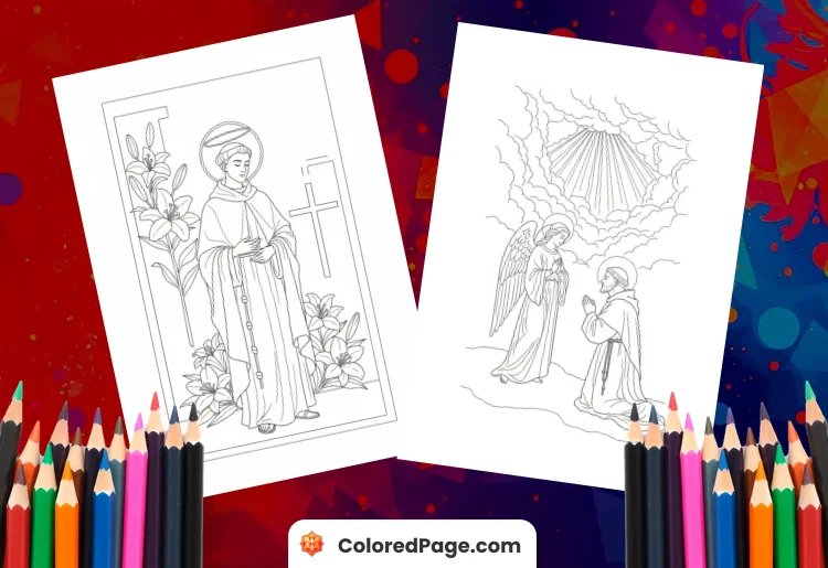 saint coloring pages