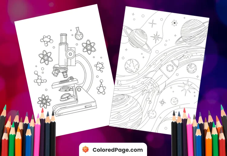science coloring pages
