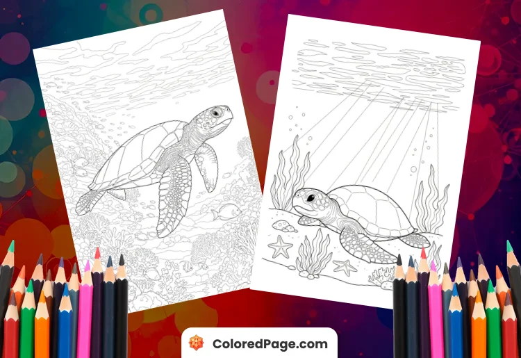 Sea Turtles Coloring Pages [Free PDF Printables]