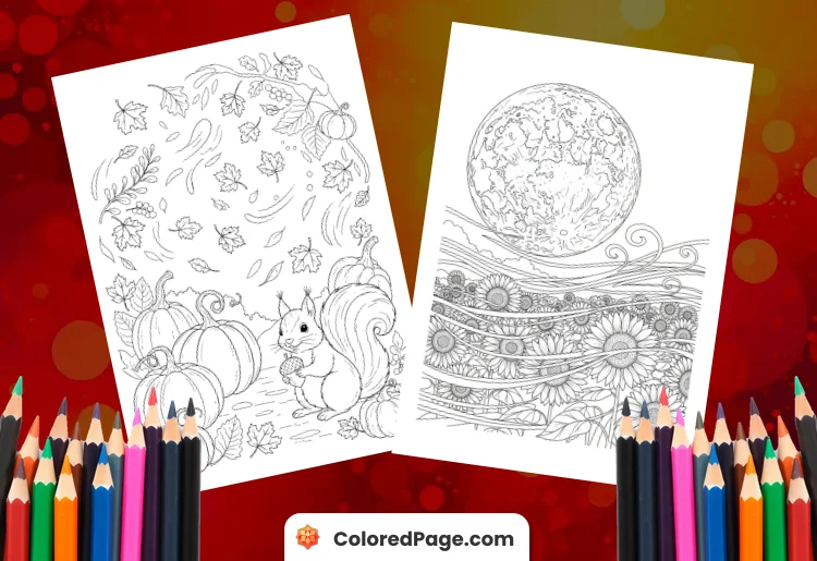 September Coloring Page [Free PDF Printables]