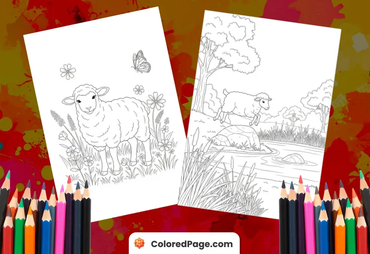 Sheep Coloring Page [Free PDF Printables]