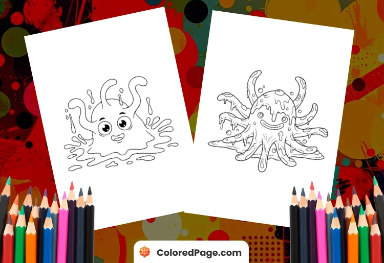 Slime Coloring Pages [Free PDF Printables]