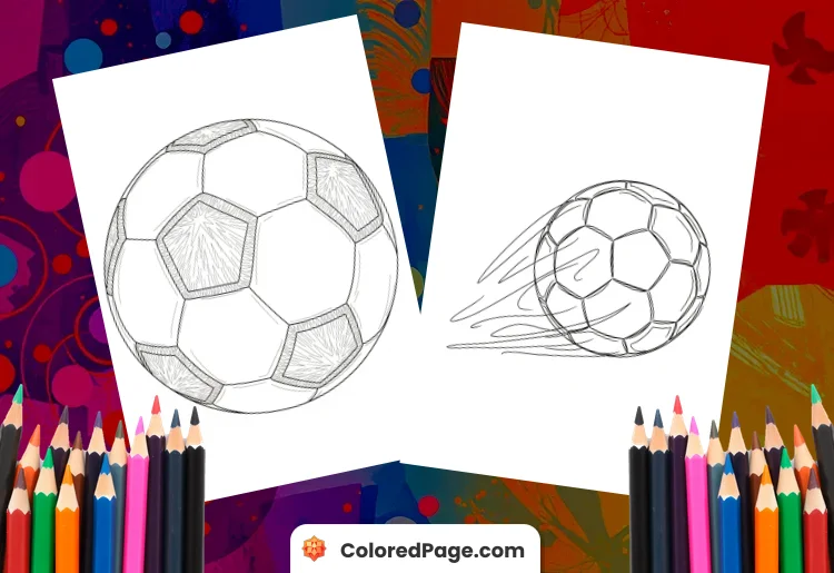soccer ball coloring page