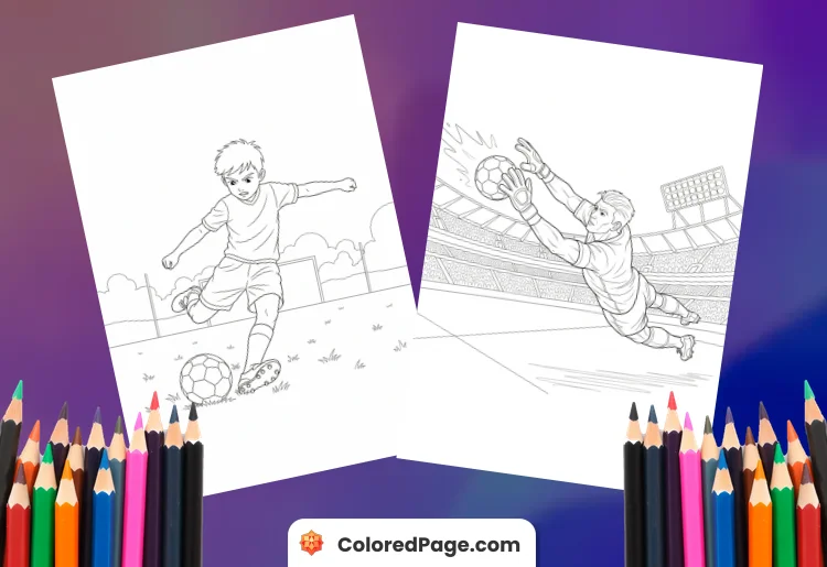 soccer coloring pages