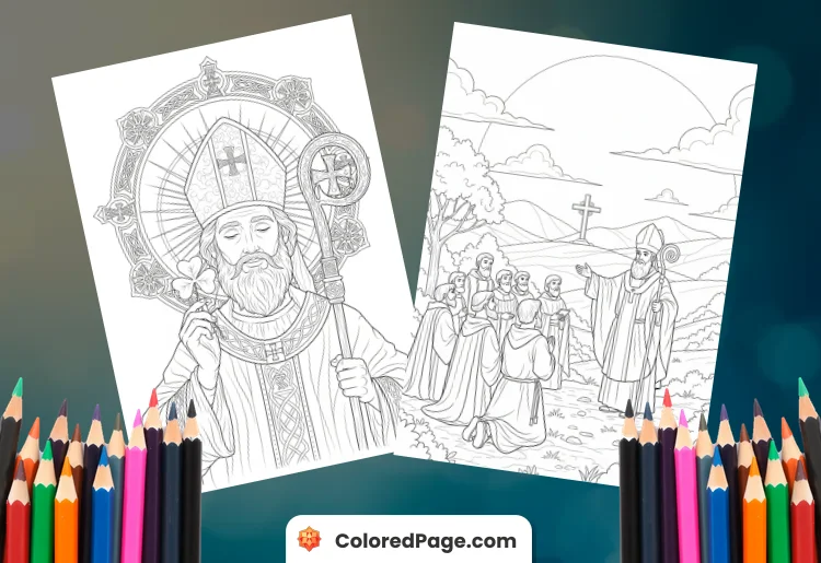 St Patrick Coloring Pages Religious [Free PDF Printables]