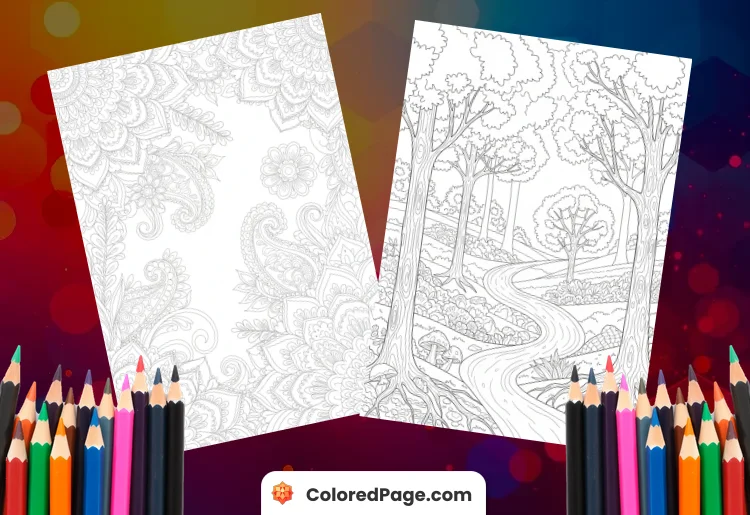 Stress Relief Coloring Pages for Adults [Free PDF Printables]