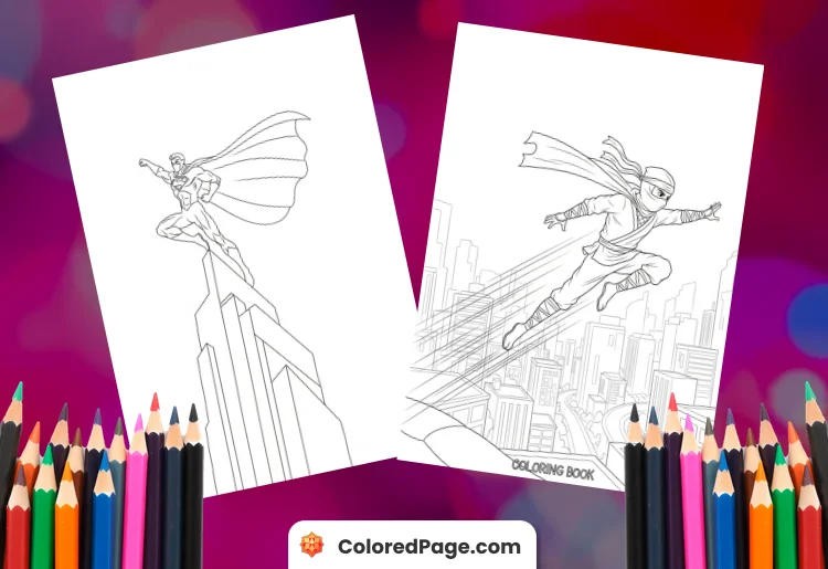 Super Shadow Coloring Pages [Free PDF Printables]