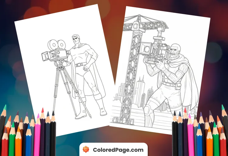 titan cameraman coloring page printable