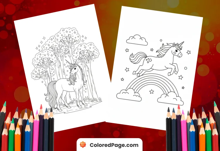 unicorn coloring pages printable
