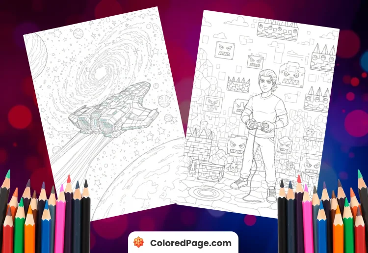 Video Game Coloring Pages [Free PDF Printables]
