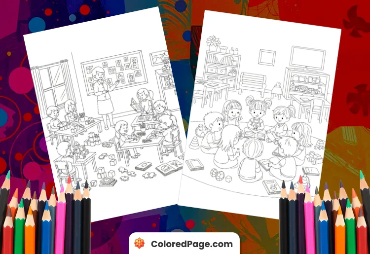 Welcome to Preschool Coloring Page [Free PDF Printables]