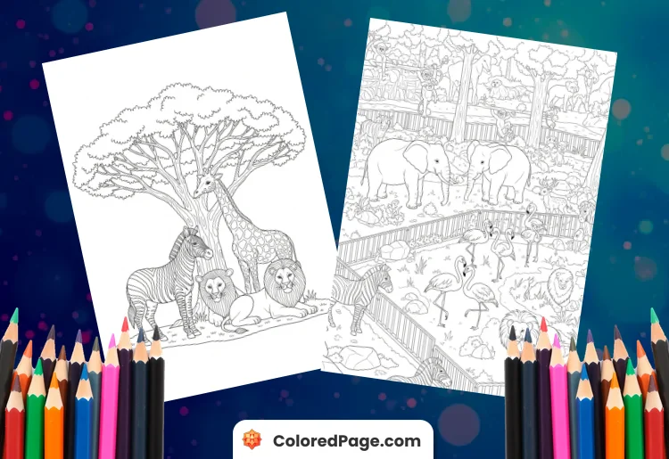 Zoo Coloring Pages [Free PDF Printables]